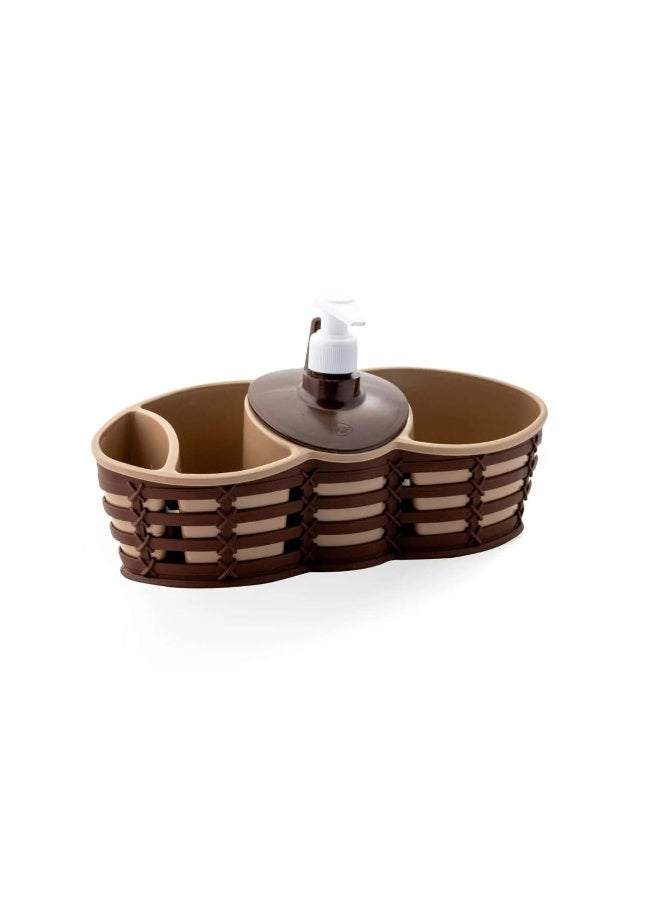 Basin organizer with soap dispenser multi colored - Image 3
